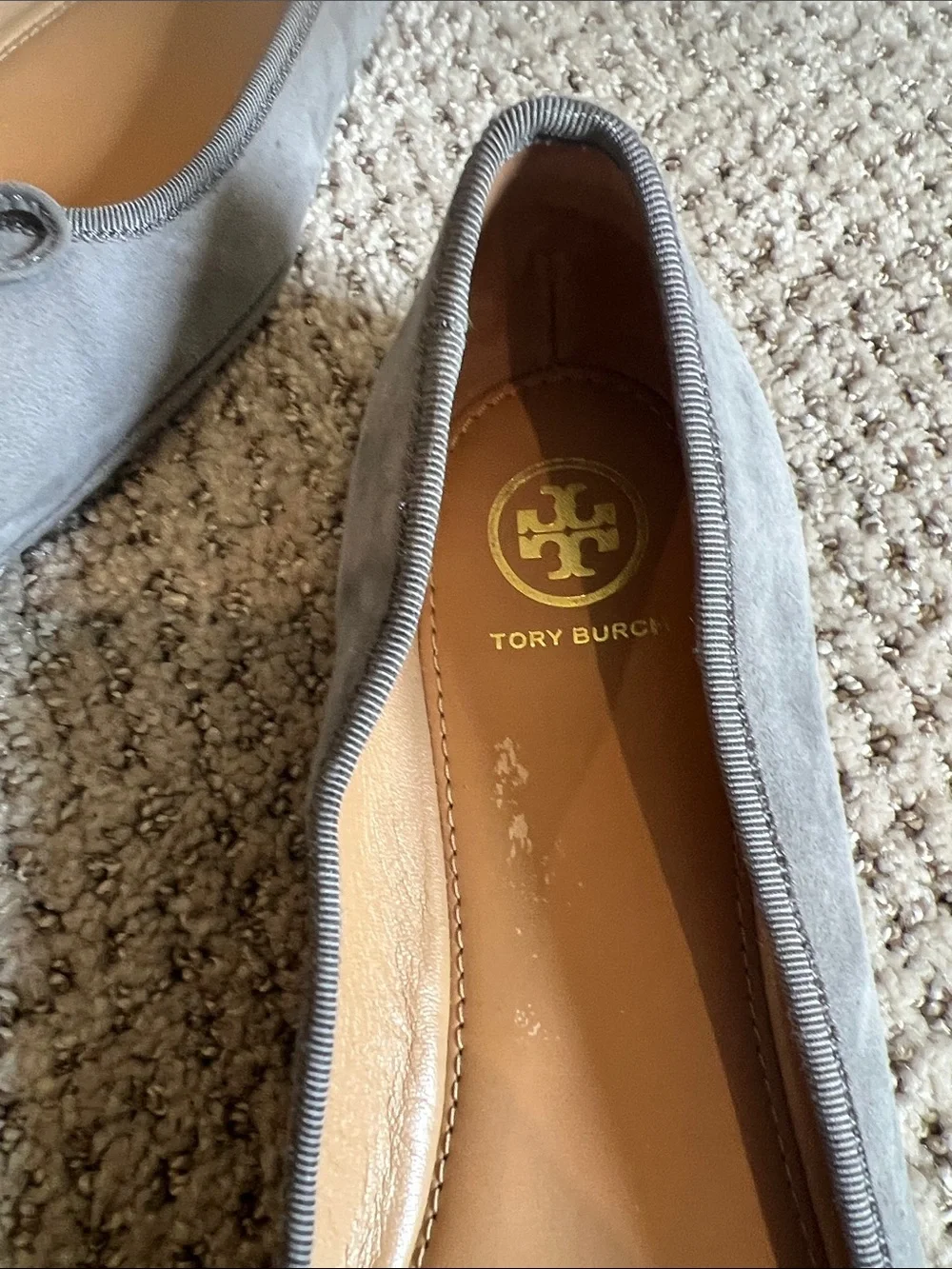 Tory Burch gray flats 9.5 ballet